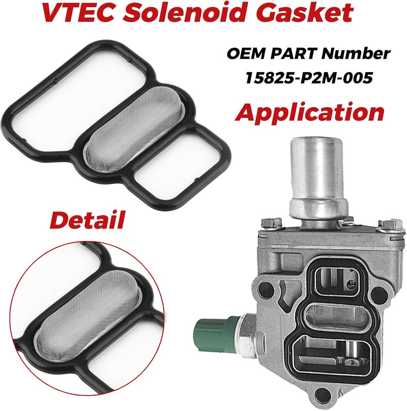 Cybal 15825-P08-005 36172-P08-015 36172-P08-005 Head Cylinder Solenoid Spool VTEC Valve Gasket Set Fit 92-05 ACURA INTEGRA/NSX HONDA CIVIC/CIVIC DEL SOL 1.5L/1.6L/1.7L/1.8L/3.0L/3.2L 0396578,0396620,0396577 - Image 5
